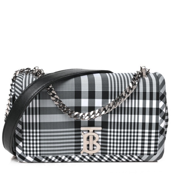 Rare Burberry Nylon Gingham Check Small Lola Bag - Picture 1 of 15